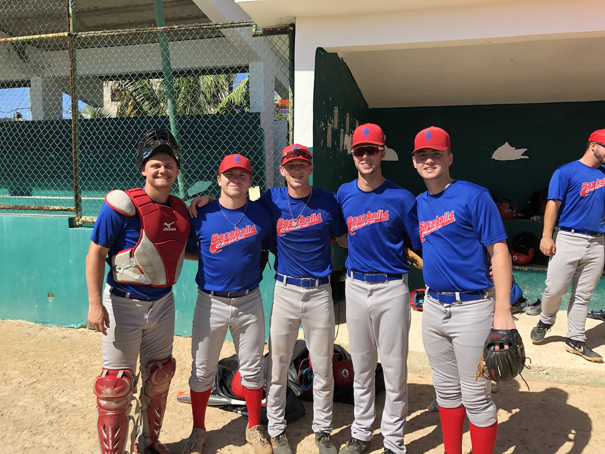 A group of baseball 4 christ players posing for a picture who filled out the player release form to attend a mission trip to Mexico.