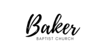 A black background with the word baker on it.